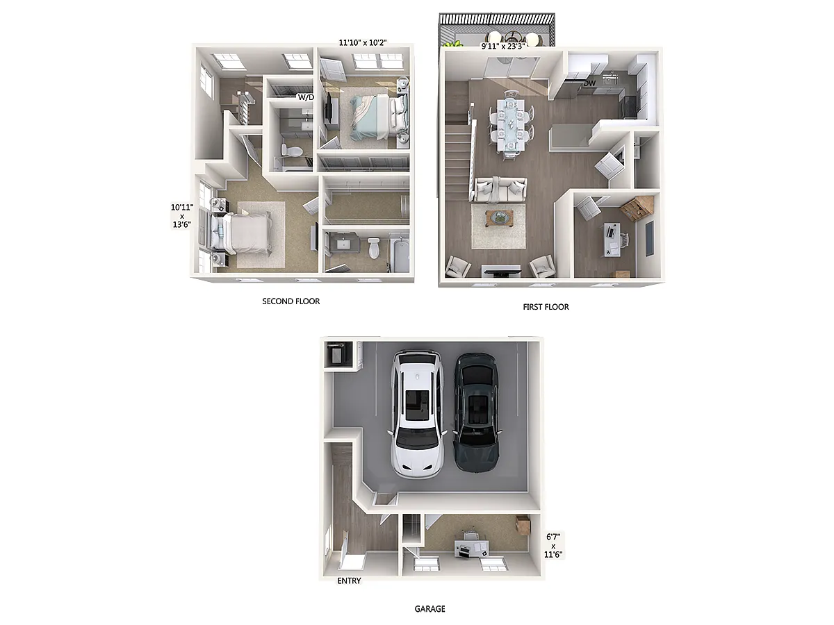 Floor plan B3TD-T