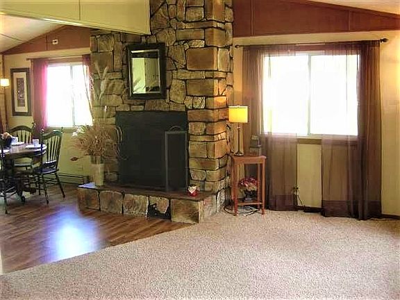 Warm, inviting fireplace