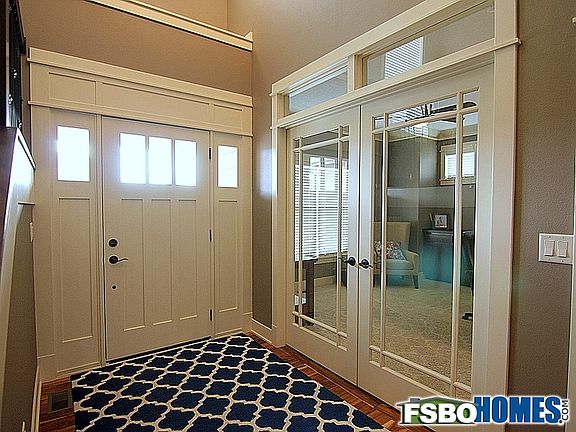 Main Entry with Double Glass Doors to Office