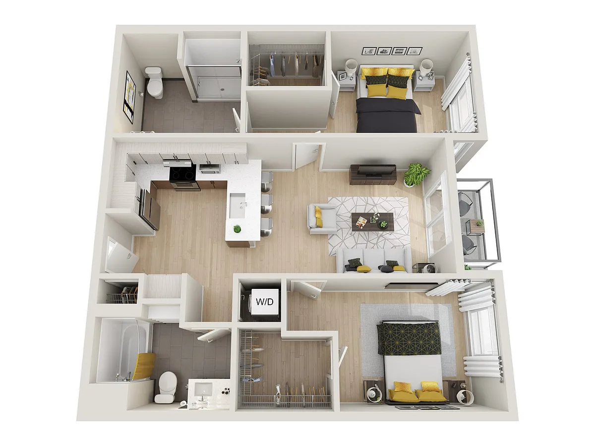 Floor plan 2X2 A
