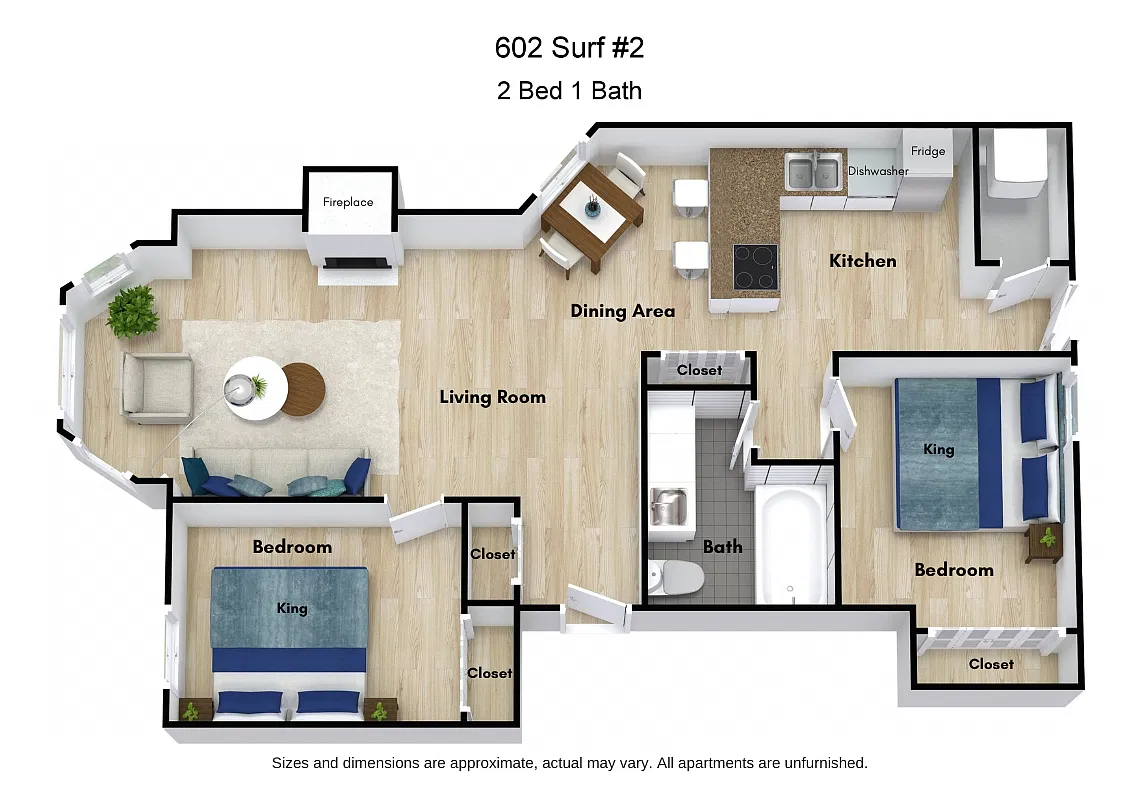 Floor plan 2 Bed
