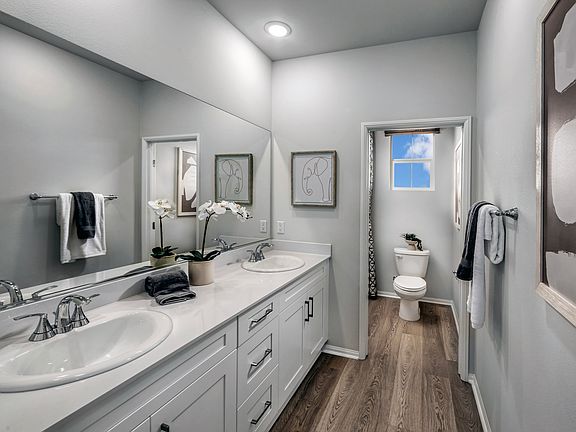 Bathroom in the 3218 floorplan at a Meritage Homes community in Temecula, CA.
