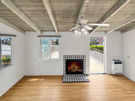 Living room with access to patio
