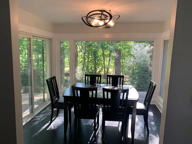 dining room with sliding glass door out to patio