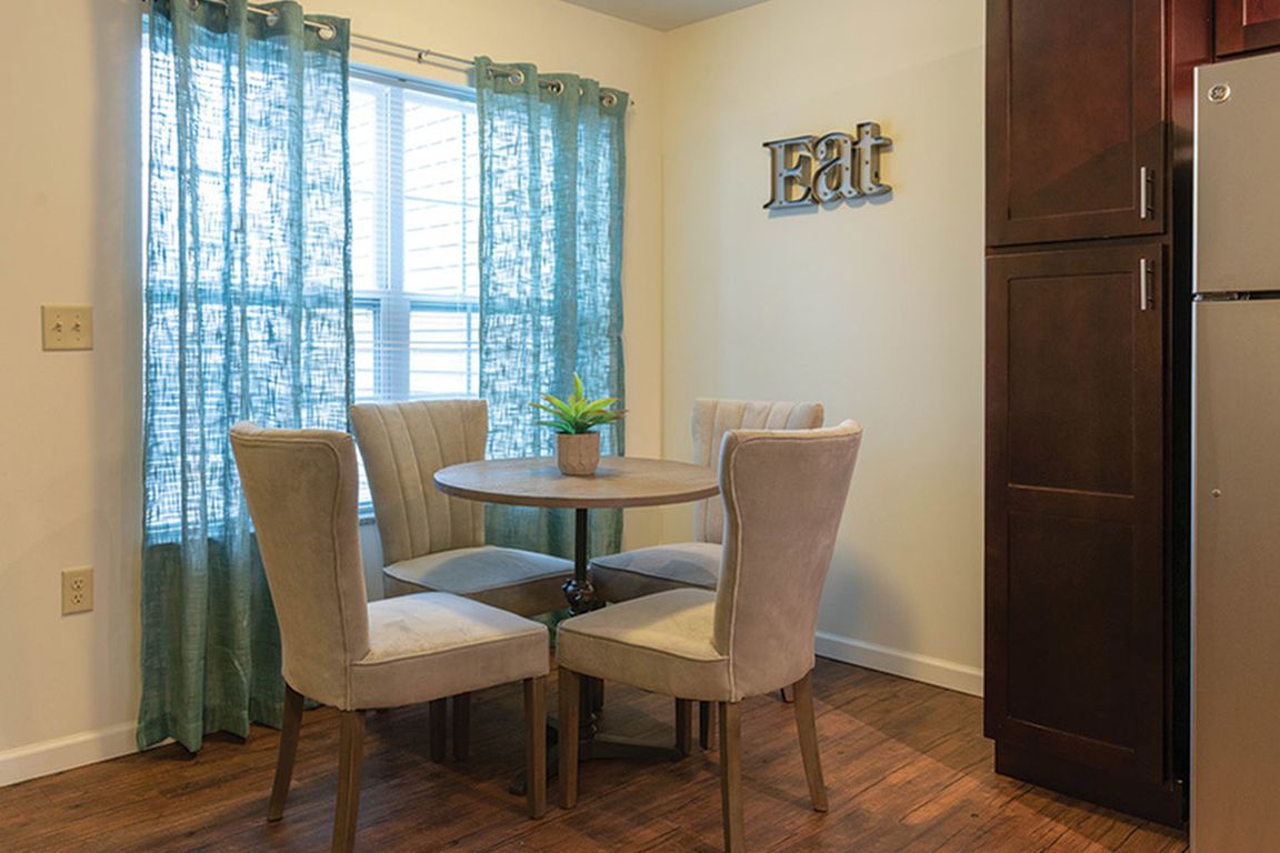 An inviting spot for meals, conversation, or quiet moments.