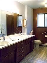 Bathroom with two entrances