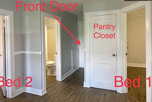 View from Kitchen to Front Door