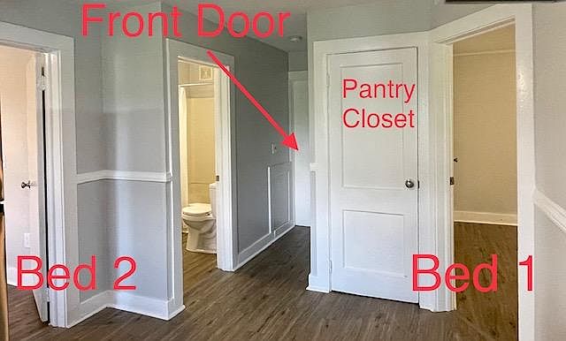 View from Kitchen to Front Door