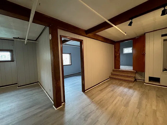 a look into the 1st and 2nd bedroom from the living room