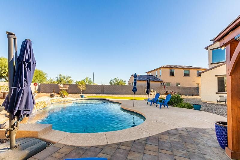 Pool with shaded Gazebo covering