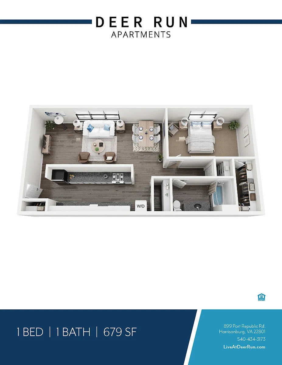 Floor plan ONE BEDROOM