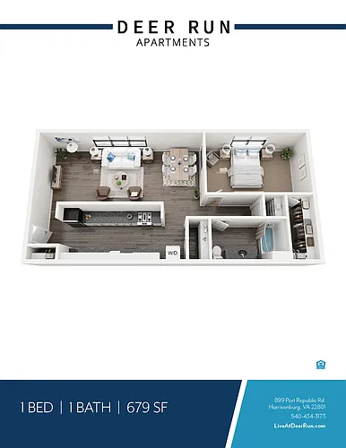 Floor plan ONE BEDROOM