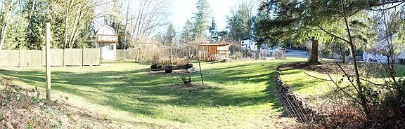 View of Orchard, chicken coup and outbuilding