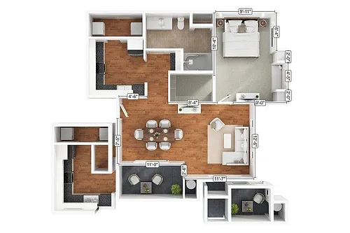 Floor plan 1b1 - Phase 1