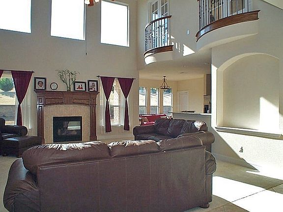   Two Story family room with gas fireplace 