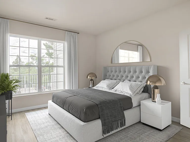 Bedroom looking out to balcony