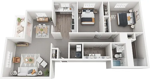 Floor plan The Henry - 2BR 2BA