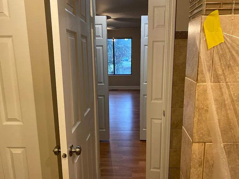 Bathroom leads into master bedroom