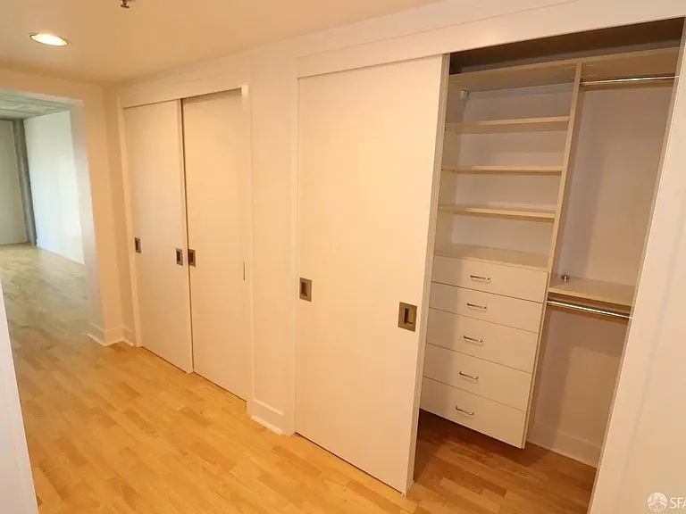 Ample closet, with builtins