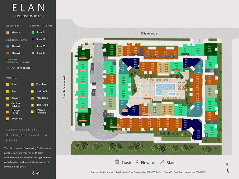 Elan Huntington Beach_Site Map