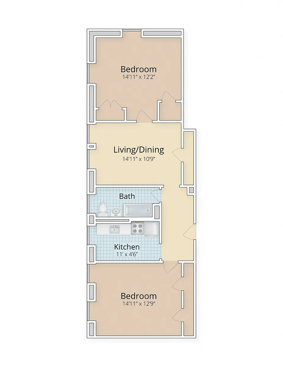 Floor plan Two Bedroom