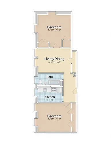 Floor plan Two Bedroom