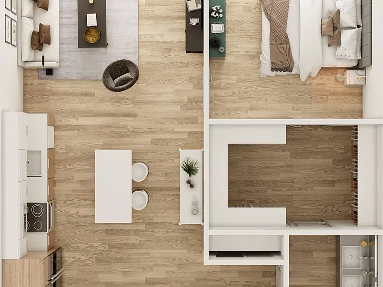 1 BR 1 Bath 1 BR 1 Bath