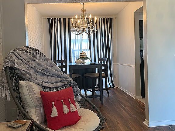Living room into dining room