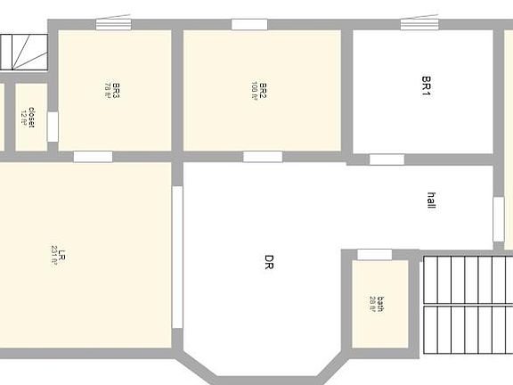 An approximate floor plan to match with the photo captions