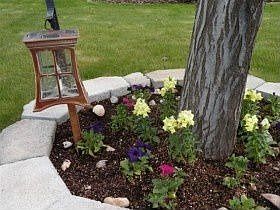 Numerous planting beds on property