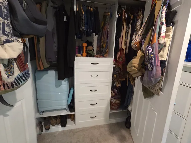 Brand new built in closet in master bdrm