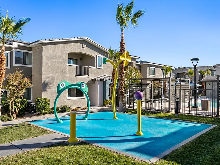 Playtime made easy with a playground on-site.