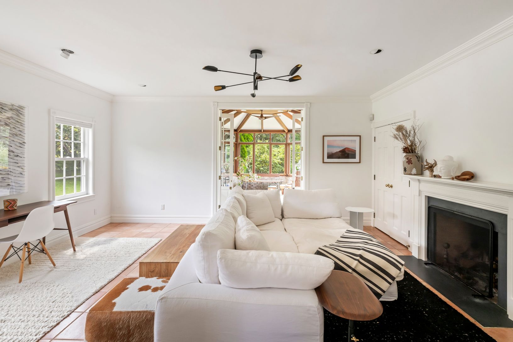  Study/Dining Room with Fireplace