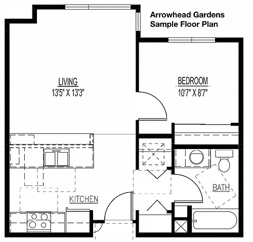 Floor plan One Bedroom