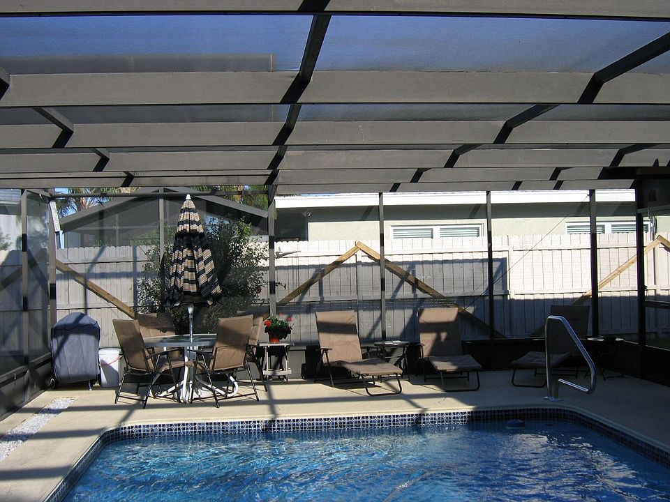 Half of the pool area