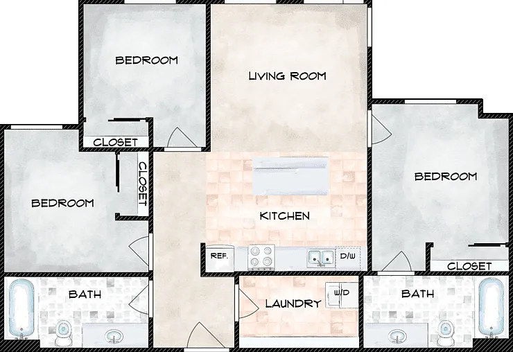 D1 Floorplan Diagram