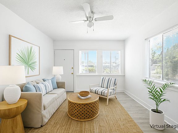 Virtually Staged Living Room Option 1