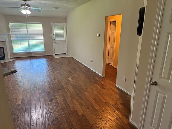 Family room view to back door. Covered patio