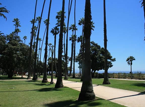 Palisades Park on Ocean Ave with jogging path, bike path and beach access right in front of the building.
