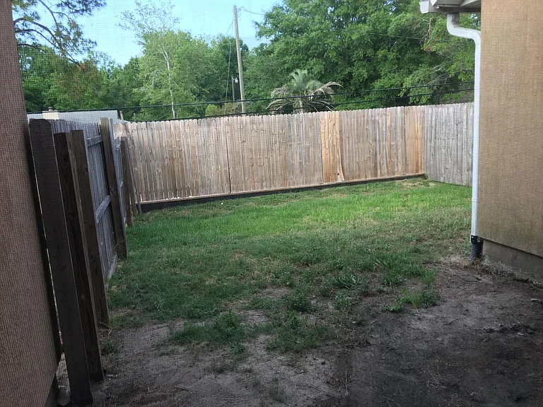Small Fenced in backyard