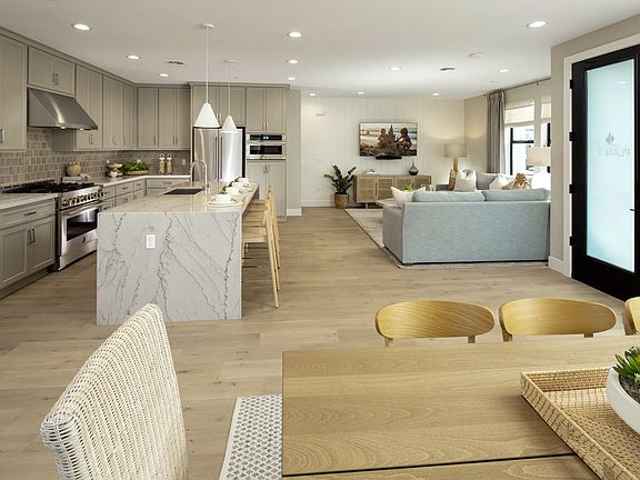 Bay House Plan 3 Model Kitchen Great Room