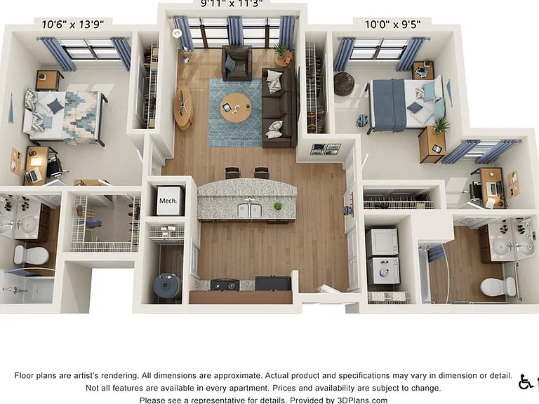 2 Bedroom 2 Bathroom C 2 Bedroom 2 Bathroom C