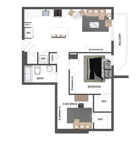 Floor plan A12 + Den