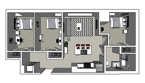 Floor plan Floorplan 3-Bed