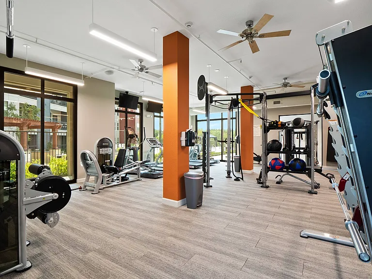 Fitness Center with core strength equipment