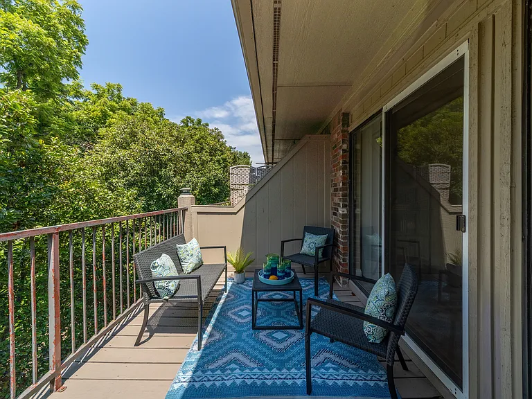 Oversized patio perfect for morning coffee