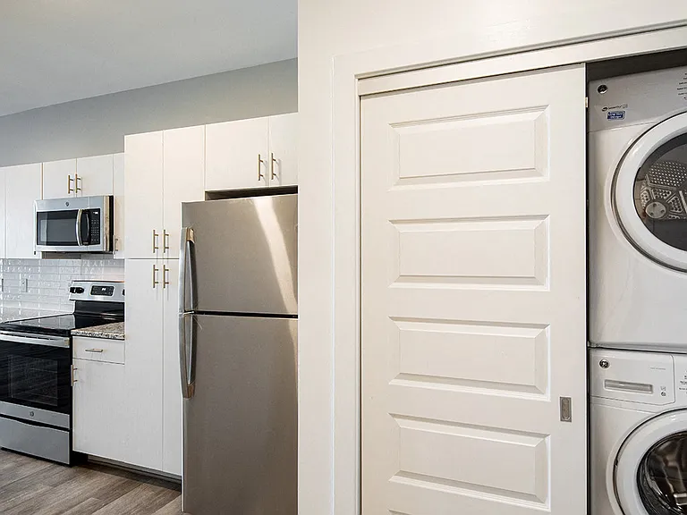 Studio kitchen and laundry