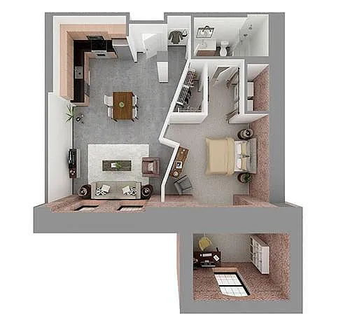 Floor plan W1-G + DEN