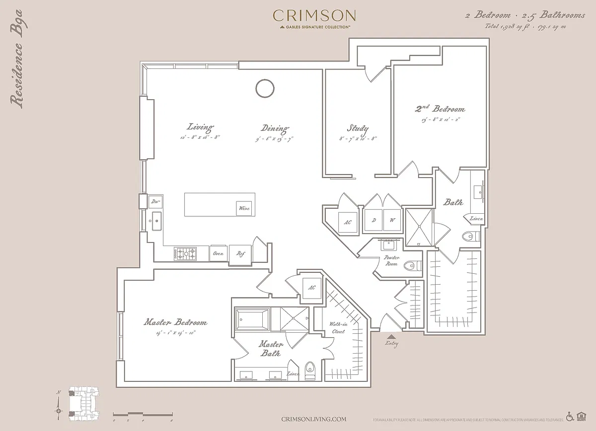 Floor plan Residence B9A with study