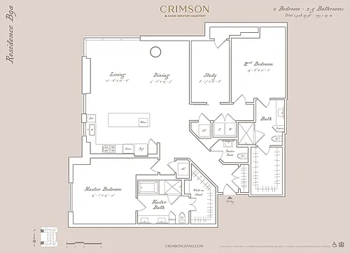 Floor plan Residence B9A with study